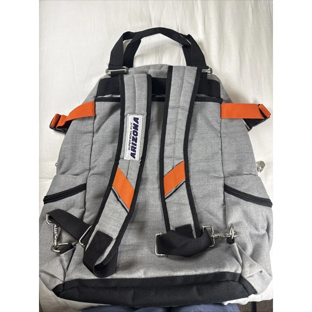 Super Bowl XLIX BackpackGray CanvasOrange Interior Feb 2015 Patriots Vs Seahawks